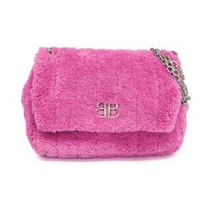 Balenciaga Monaco 781672 Women's Polyester,Leather Shoulder Bag Pink